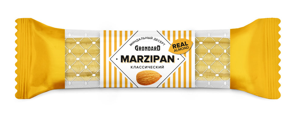  TM Grondard   (10361) Батончики НЕглазированные Марципановые Классика, (28шт по 40г)        в Минусинске