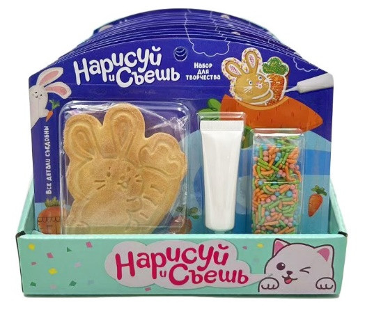 №3 Набор для творчества Нарисуй и съешь "Зайка" (блок 12шт 59г) в Минусинске