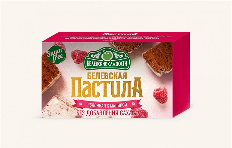  Пастила  200г диетическая с МАЛИНОЙ, НОВЫЙ ФОРМАТ (4*50г)   в Минусинске