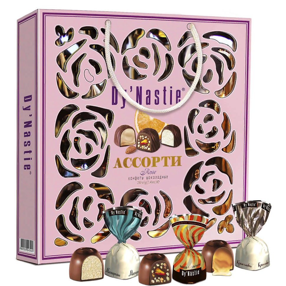  Династия Сумка 170г Конфеты "Ассорти ROSE"    в Минусинске