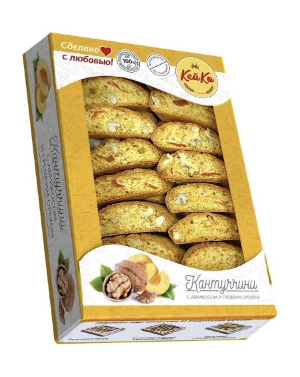 №3 Кей Ко Кантуччини с абрикосом и грецким орехом, 200г в Минусинске