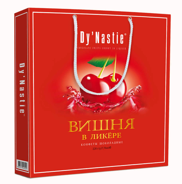 №3 Династия Сумка Конфеты "Вишня в ликере", 220г  в Минусинске