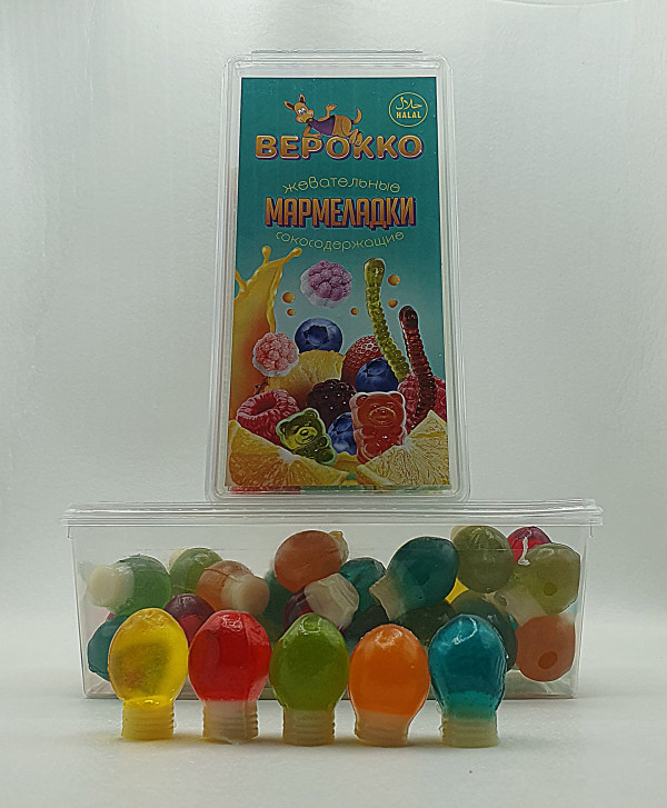 №2 Жевательный мармелад Лампочки, 250г      в Минусинске